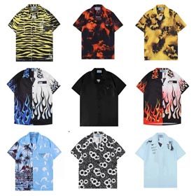Prada T-shirts Fashion Colorful Short Sleeves-1392