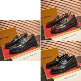 Louis Vuitton (LV) new formal business slip-on leather shoes-5742  